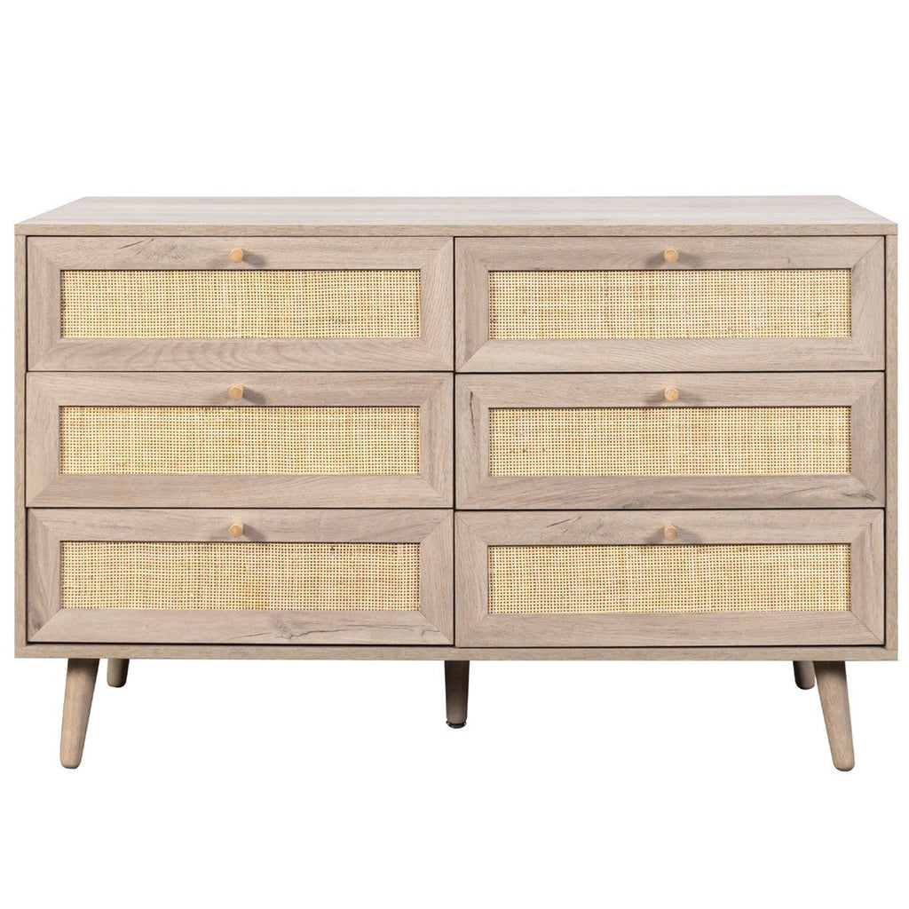 Willow Rattan 6 Drawer Chest of Drawers