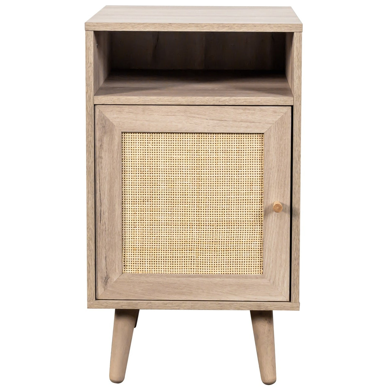Willow Rattan 1 Door Bedside Table