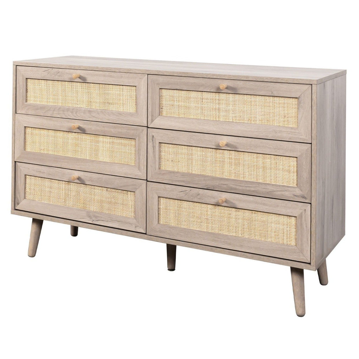 Willow Rattan 6 Drawer Chest of Drawers