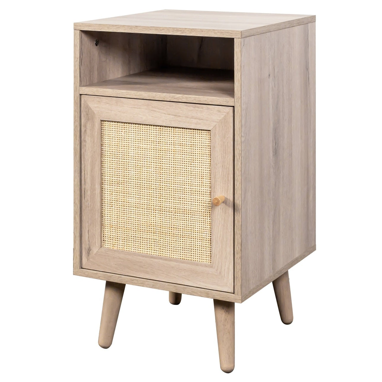 Willow Rattan 1 Door Bedside Table