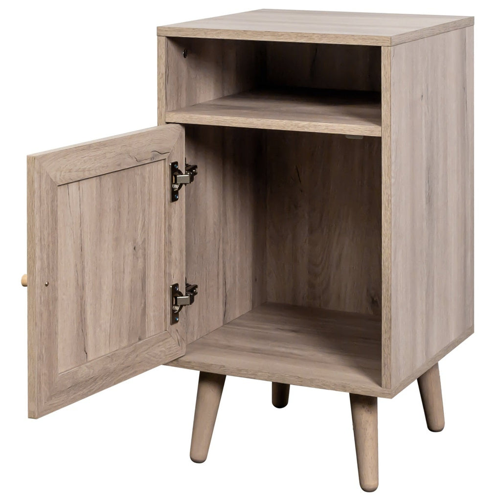 Willow Rattan 1 Door Bedside Table