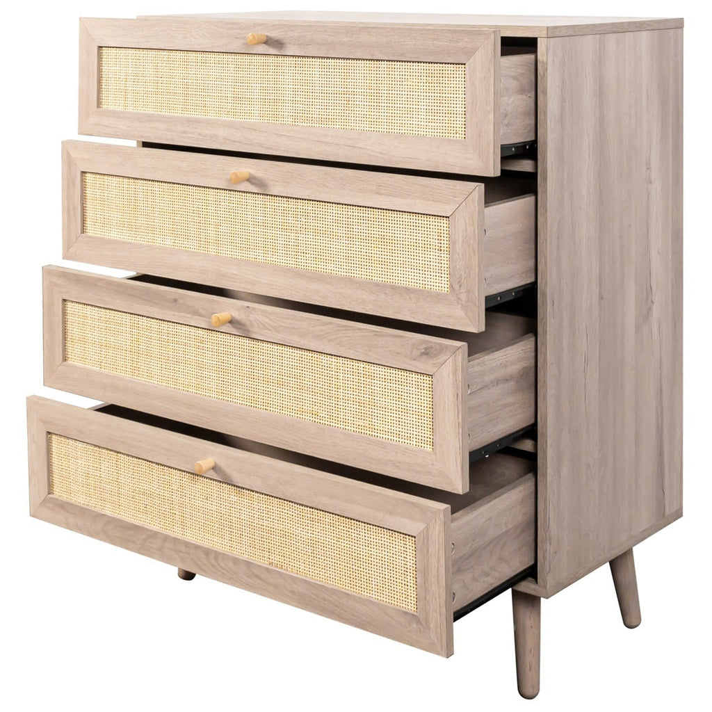 Willow Rattan 4 Drawer Chest of Drawers