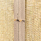 Willow Rattan 3 Door Triple Wardrobe with 2 Drawers
