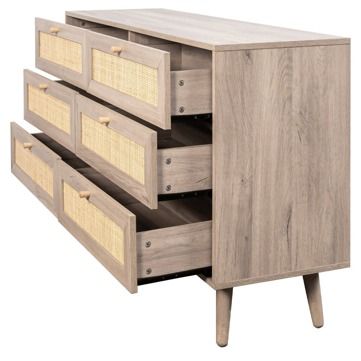 Willow Rattan 6 Drawer Chest of Drawers