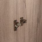 Willow Rattan Double Wardrobe with 1 Drawer Oak