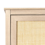 Willow Rattan 3 Door Triple Wardrobe with 2 Drawers