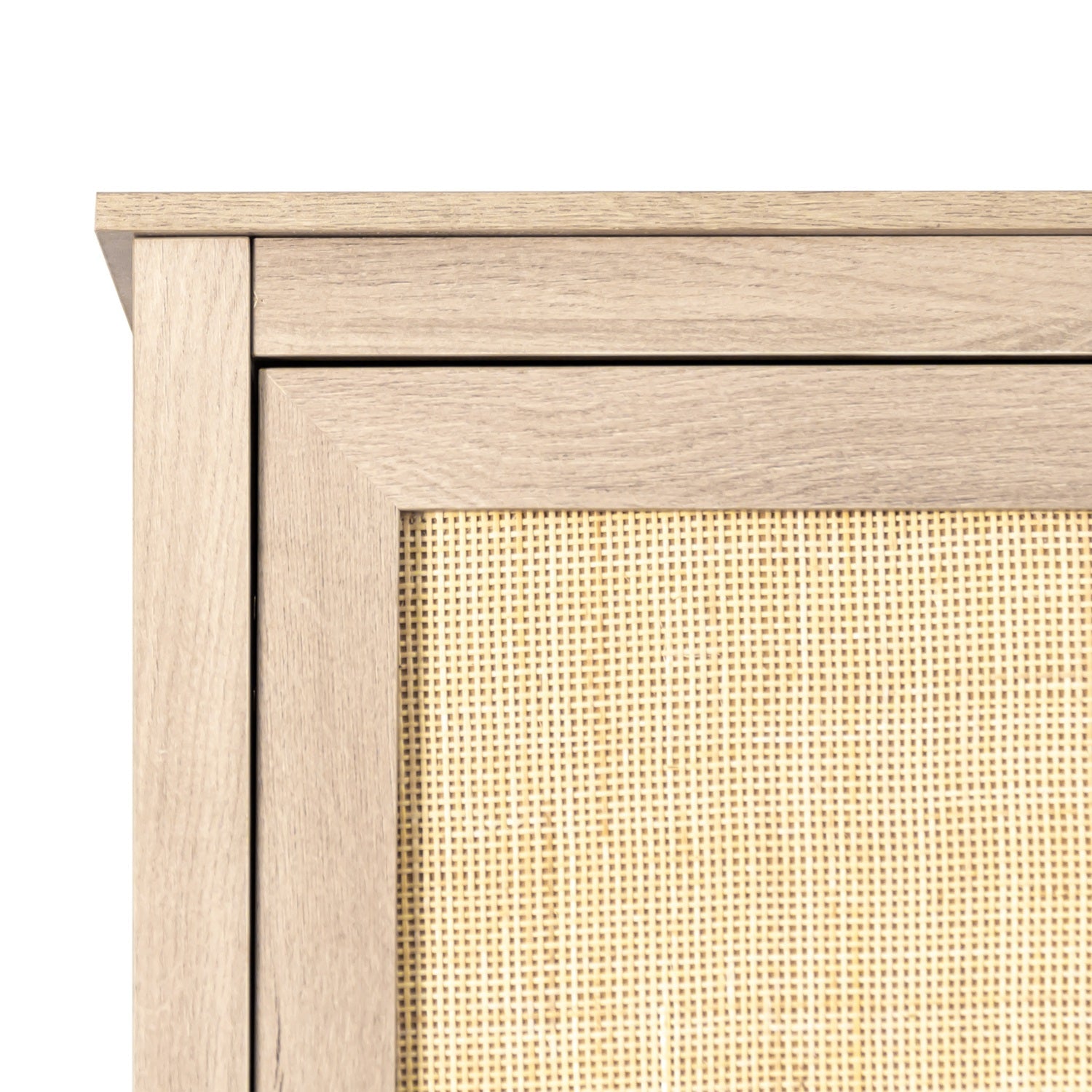 Willow Rattan 3 Door Triple Wardrobe with 2 Drawers