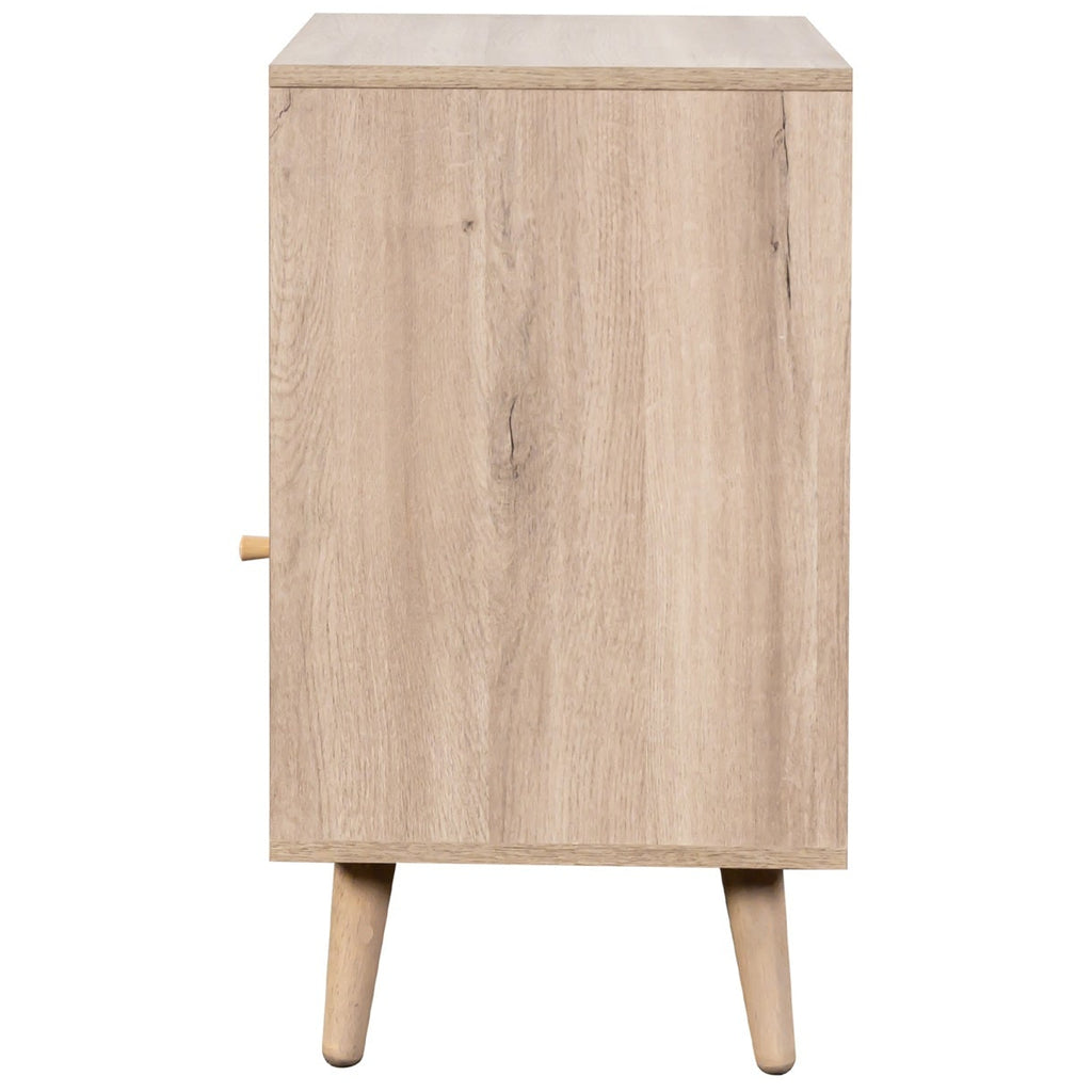 Willow Rattan 1 Door Bedside Table