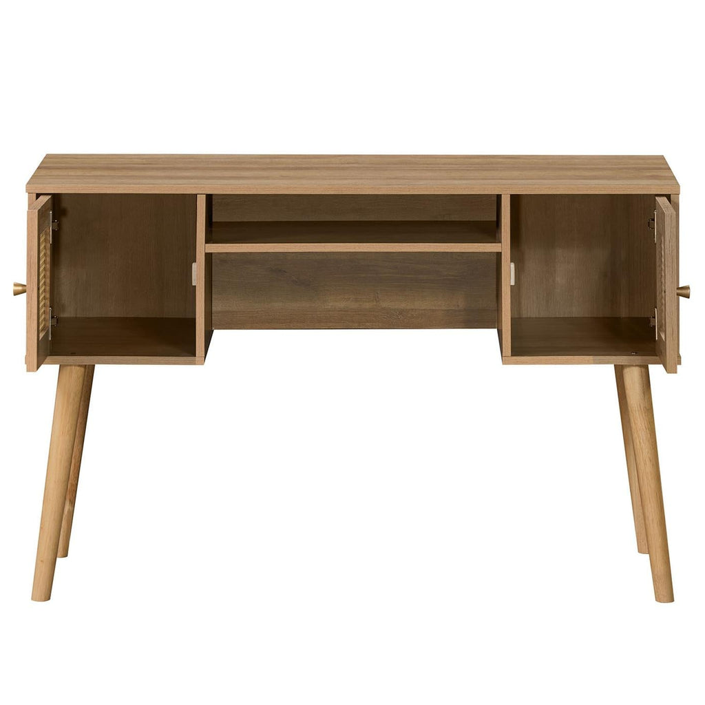 Manila 2 Door Rattan Compact Storage Desk