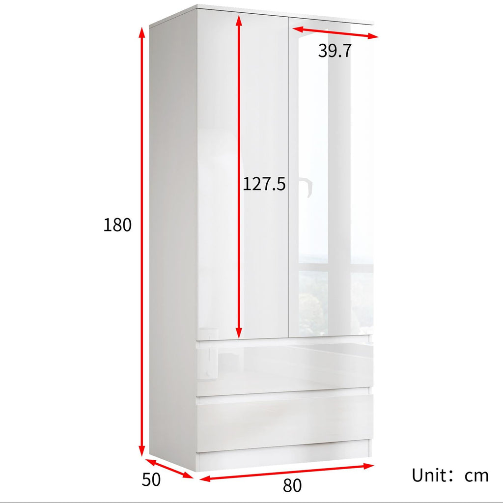 Soho 2 Door Wardrobe, 6 Drawer Chest & Bedside Tables 4 Piece Bedroom Set