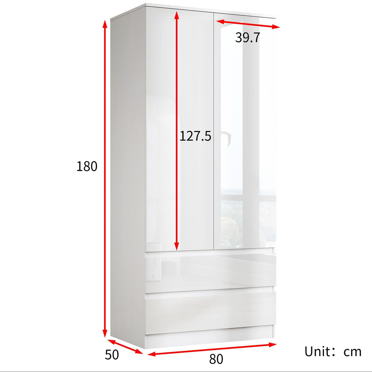 Soho 2 Door Wardrobe, 6 Drawer Chest & Bedside Tables 4 Piece Bedroom Set