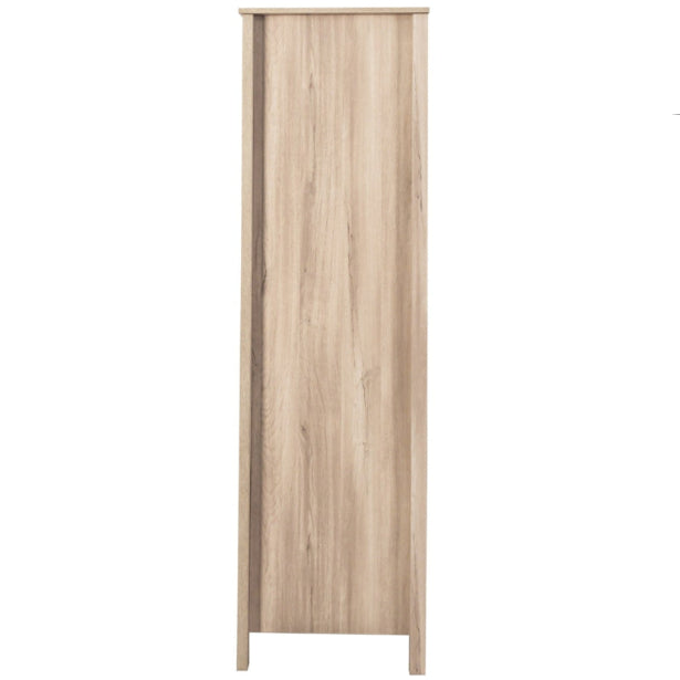 Willow Rattan Double Wardrobe with 1 Drawer Oak