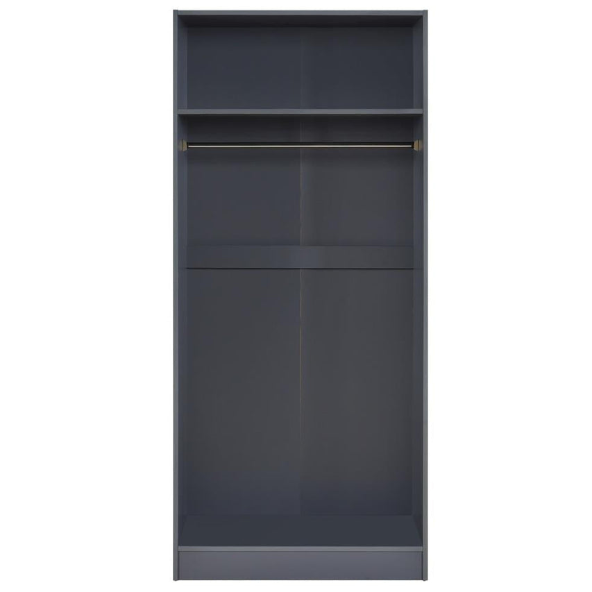 Highbury 2 Door Double Wardrobe & 1 Drawer Bedside 3 Piece Bedroom Set