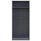Highbury 2 Door Double Wardrobe & 1 Drawer Bedside 2 Piece Bedroom Set