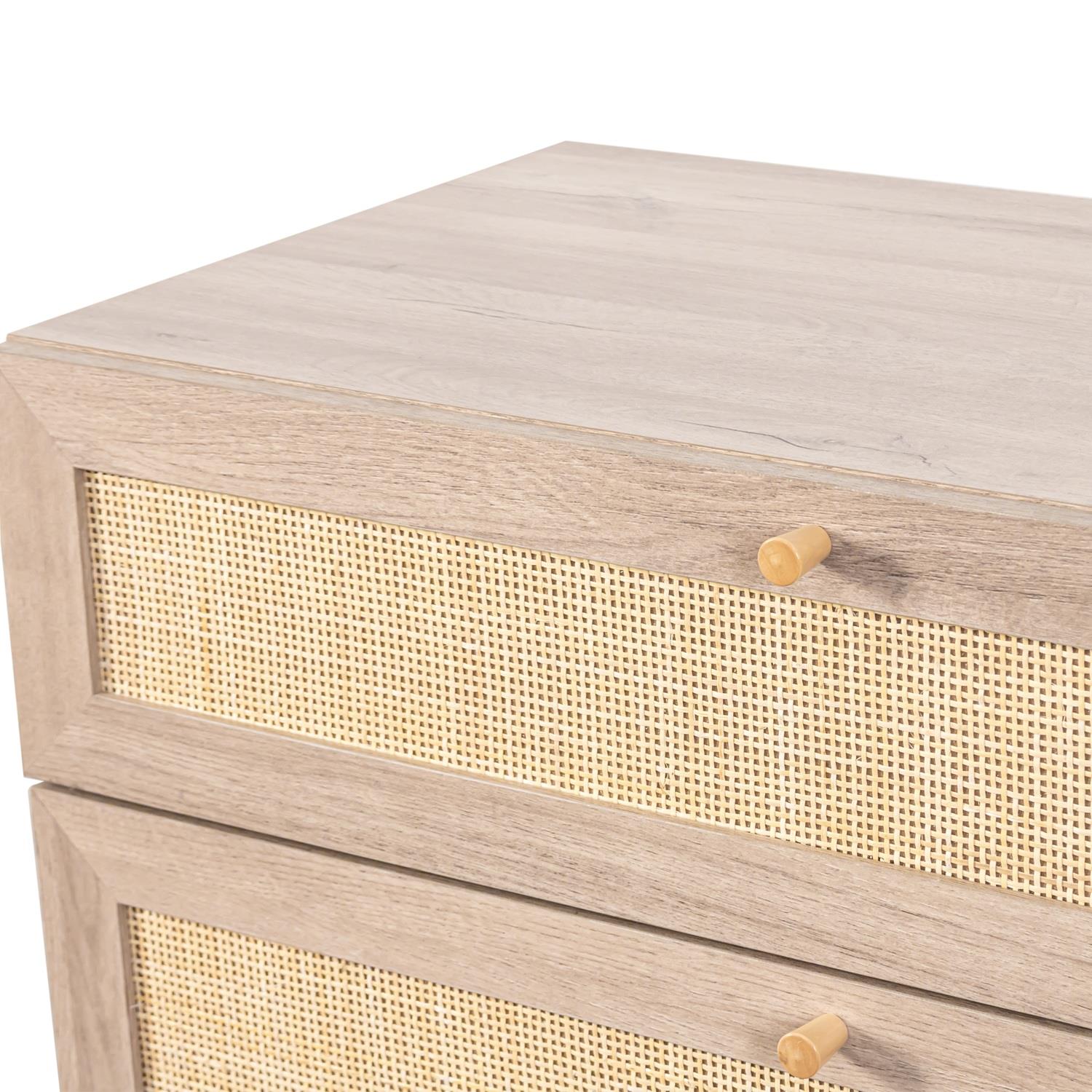 Willow Rattan 3 Door Wardrobe 3 Piece Bedroom Set