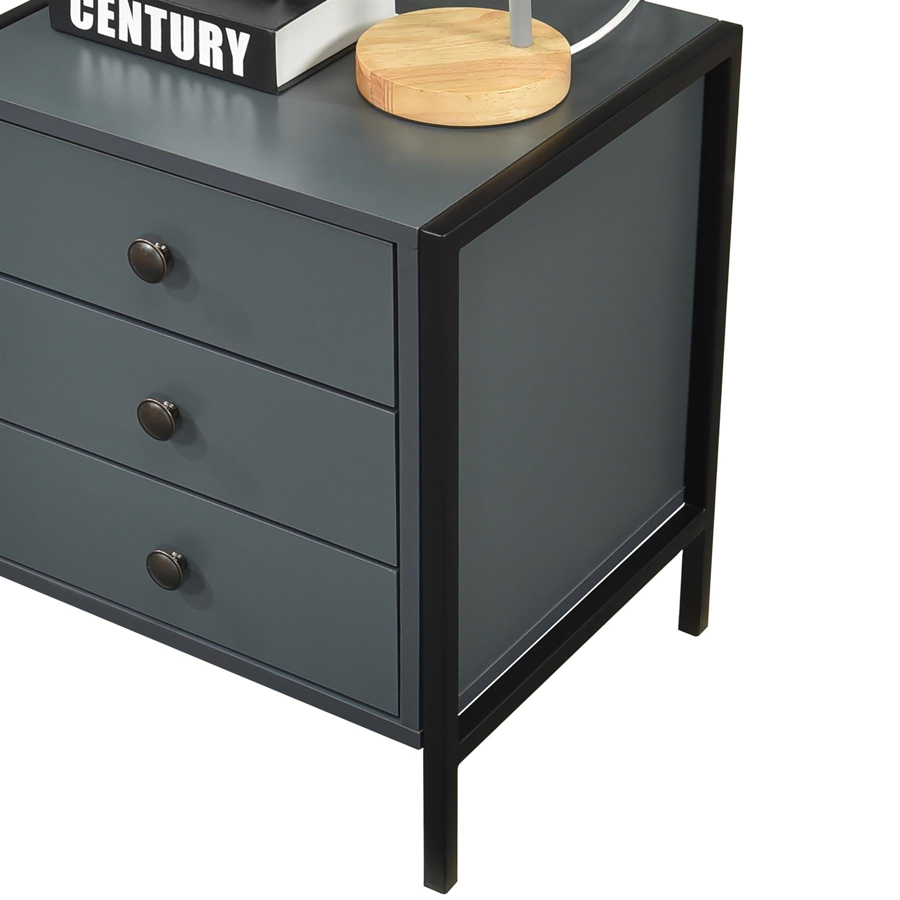 Alva Open Wardrobe with 2 Drawers 3 Piece Bedroom Set