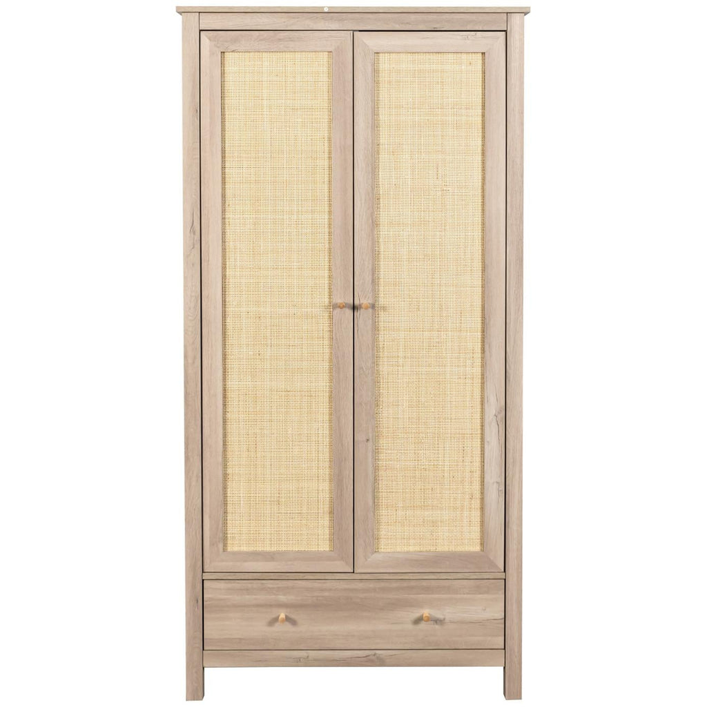 Willow Rattan 2 Door Wardrobe 3 Piece Bedroom Set