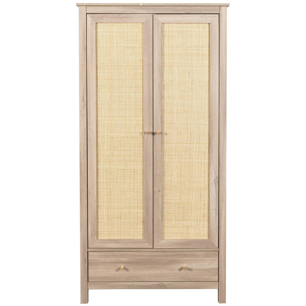 Willow Rattan 2 Door Wardrobe 3 Piece Bedroom Set