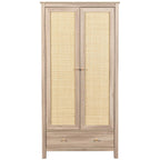 Willow Rattan 2 Door Wardrobe 3 Piece Bedroom Set