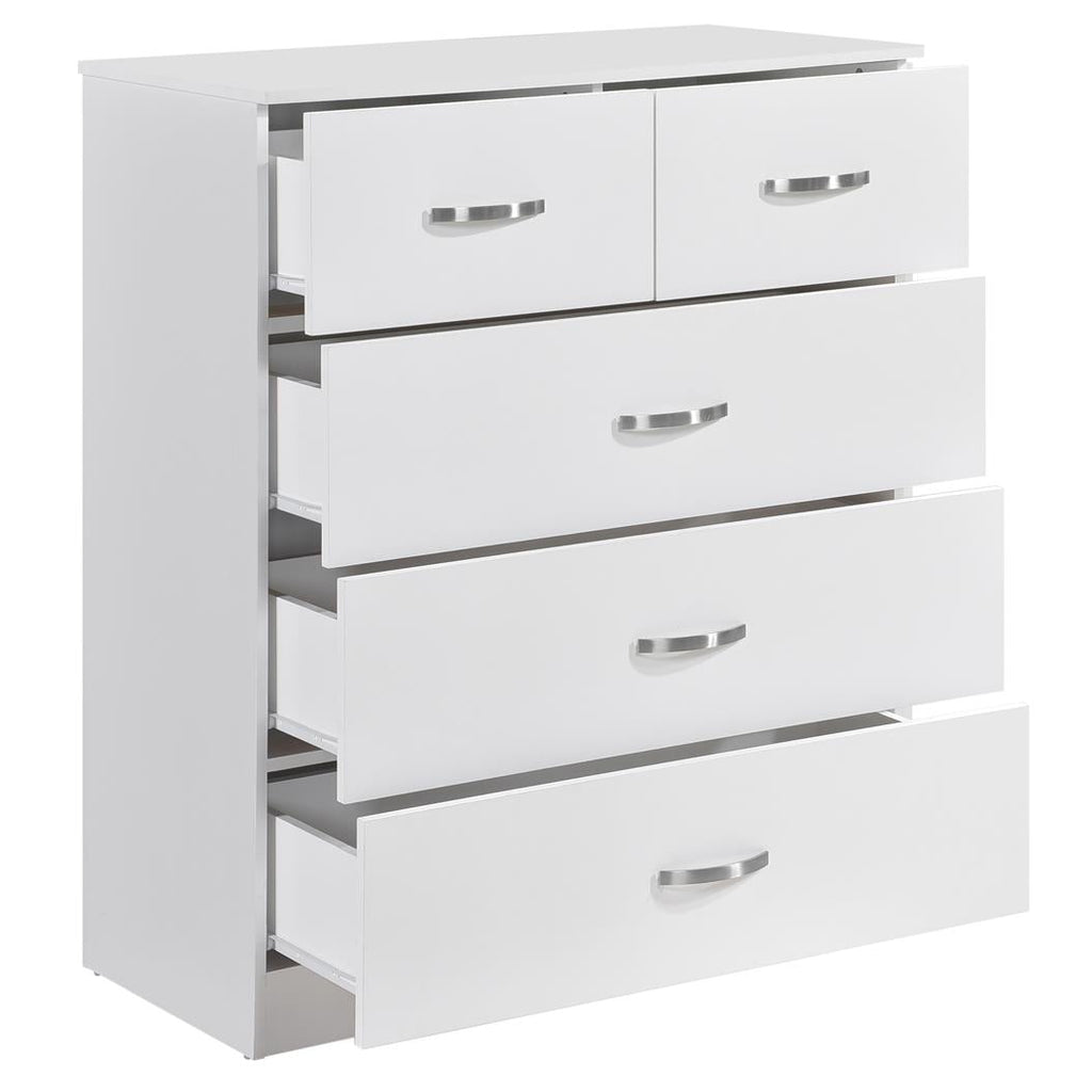 Paddington 3 Door Wardrobe & 3+2 Drawer Chest 4 Piece Bedroom Set