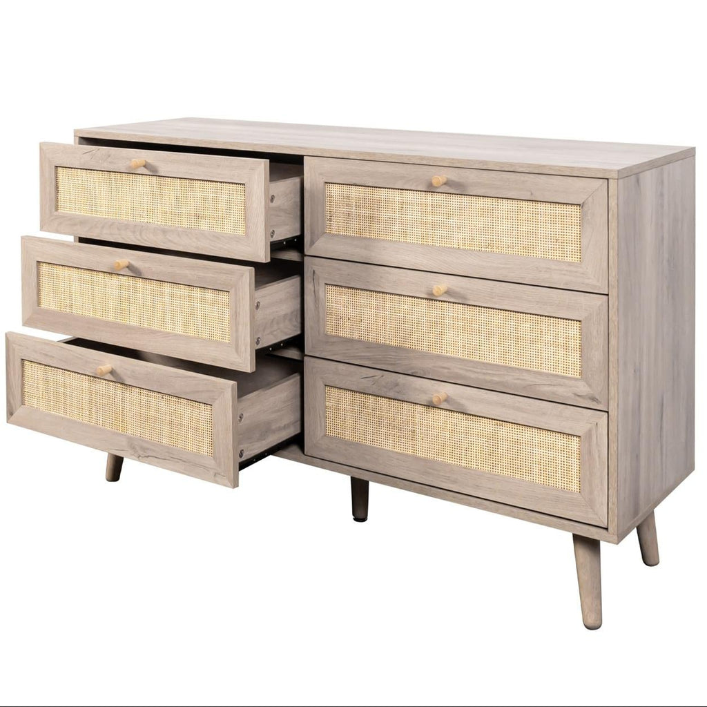 Willow Rattan 3 Door Wardrobe 3 Piece Bedroom Set