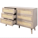 Willow Rattan 3 Door Wardrobe 3 Piece Bedroom Set