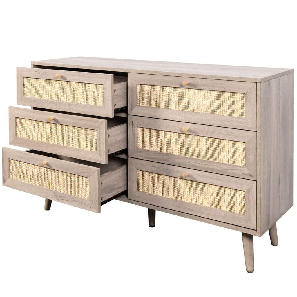 Willow Rattan 2 Door Wardrobe 3 Piece Bedroom Set
