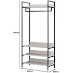 Alva Open Wardrobe with 4 Shelves