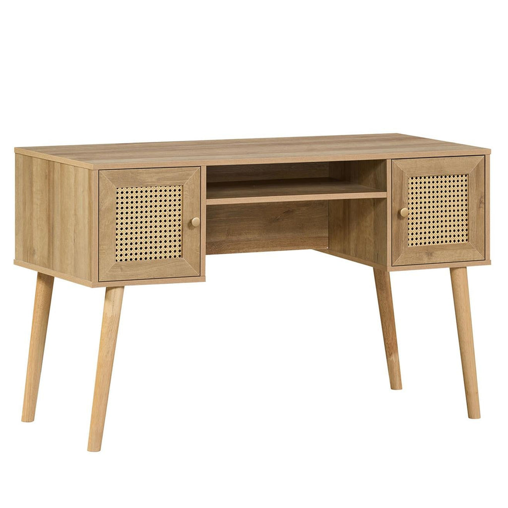 Manila 2 Door Rattan Compact Storage Desk
