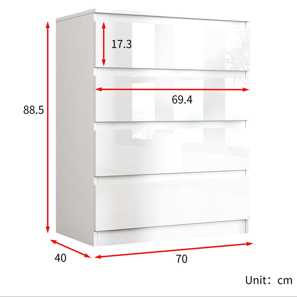 Soho 3 Door Wardrobe, 4 Drawer Chest & Bedside Tables 4 Piece Bedroom Set