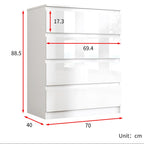 Soho 3 Door Wardrobe, 4 Drawer Chest & Bedside Tables 4 Piece Bedroom Set