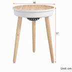 Bluetooth Speaker Side Table with 360° Sound & LED Light