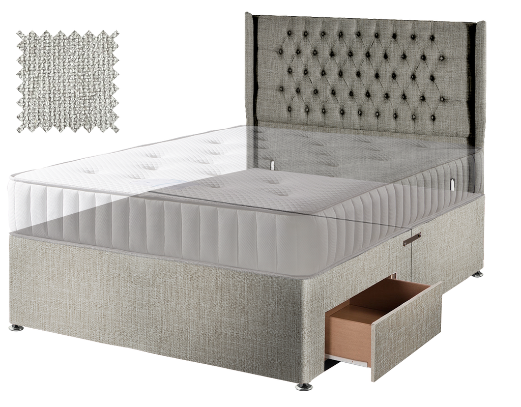 Premium Hopsack Ivory Contract Divan