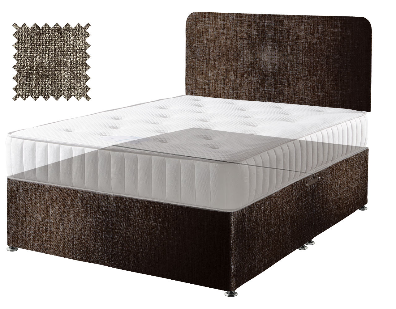 Premium Hopsack Mocha Contract Divan