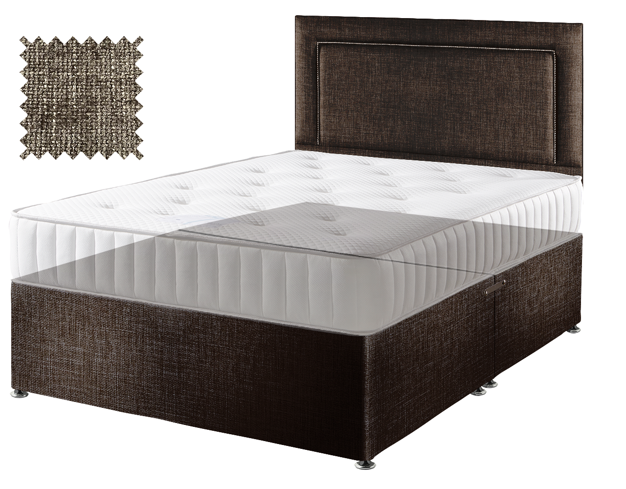 Premium Hopsack Mocha Contract Divan