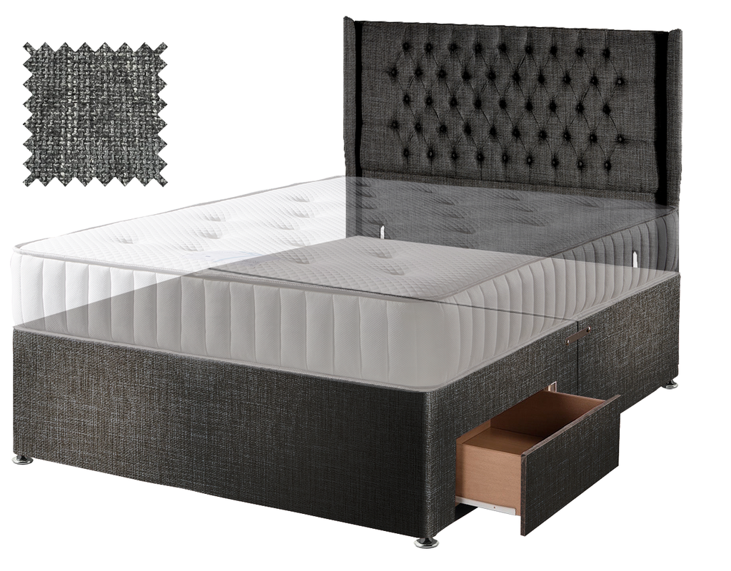 Premium Hopsack Slate Contract Divan
