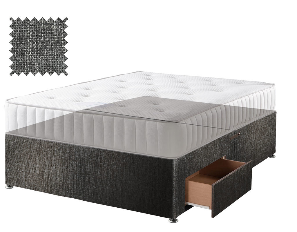 Premium Hopsack Slate Contract Divan