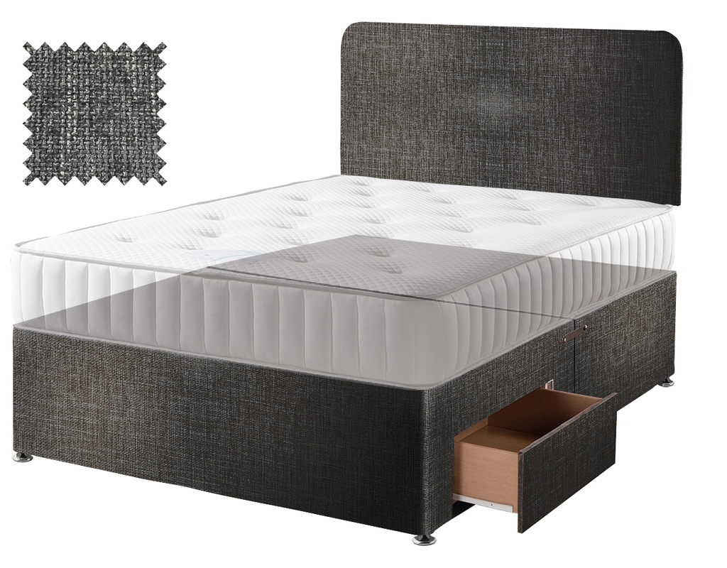 Premium Hopsack Slate Contract Divan