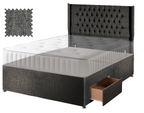 Premium Hopsack Slate Contract Divan