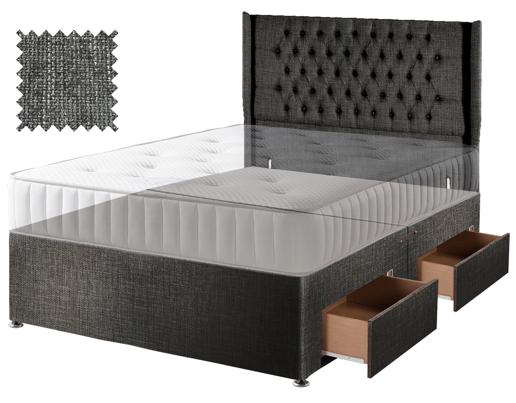 Premium Hopsack Slate Contract Divan