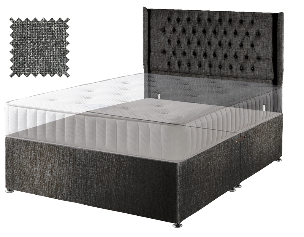 Premium Hopsack Slate Contract Divan