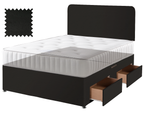 Toledo Black Faux Leather Contract Divan