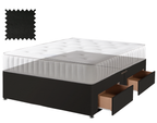 Toledo Black Faux Leather Contract Divan