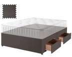 Toledo Brown Faux Leather Contract Divan