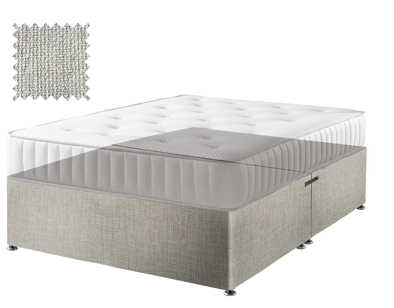 Premium Hopsack Ivory Contract Divan