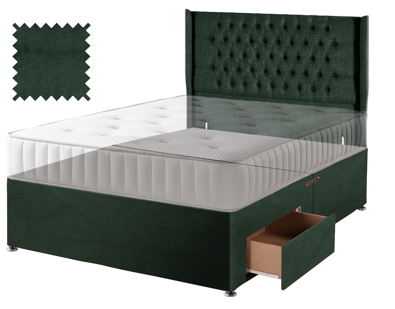 Premium Malia Green Contract Divan