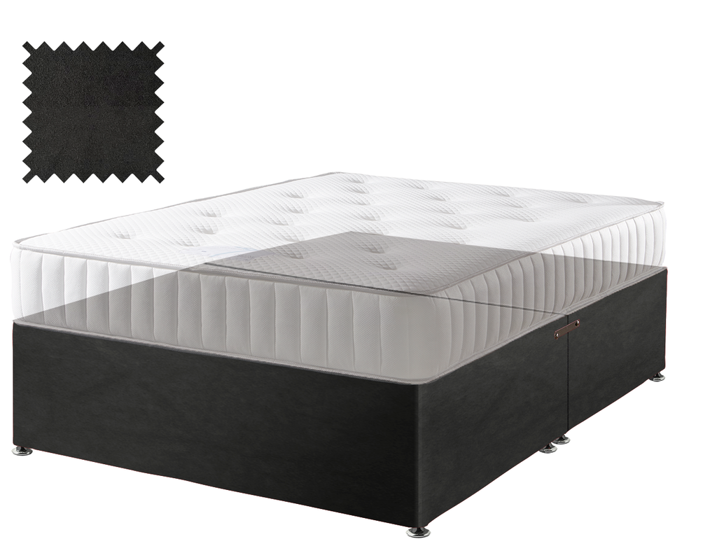 Black Suede Contract Divan