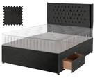 Black Suede Contract Divan