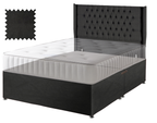 Black Suede Contract Divan