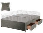 Grey Suede Contract Divan